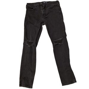 Hollister Men's Black Ripped Skinny Jeans